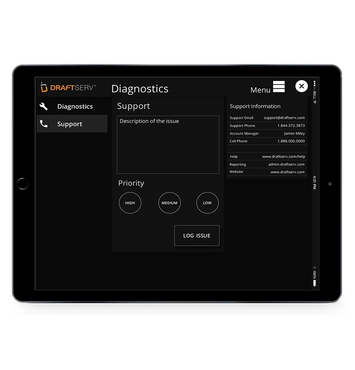 System Diagnostics Page